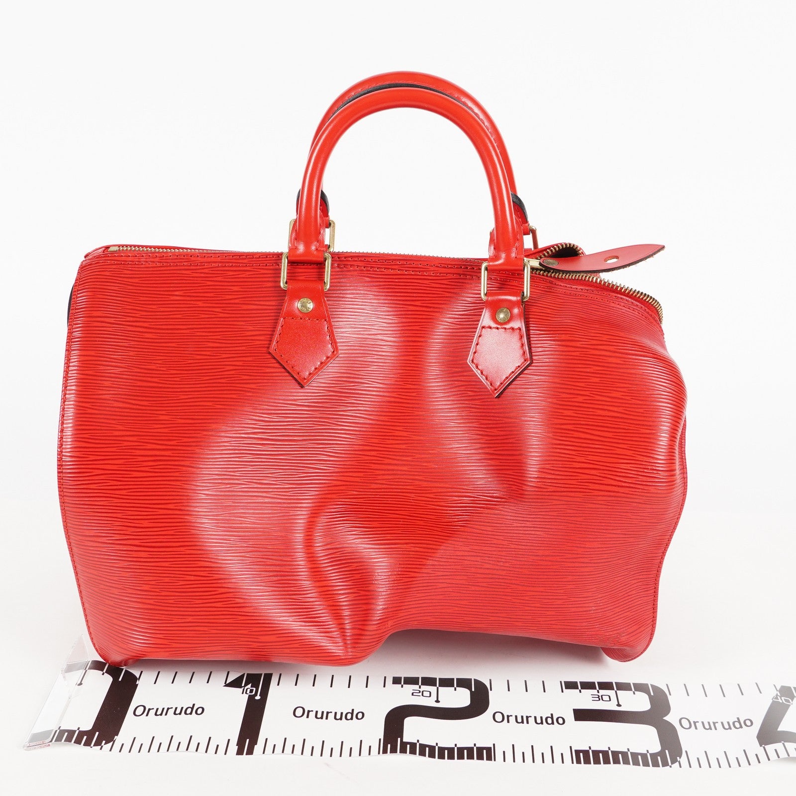 JUNK LOUIS VUITTON Epi Speedy 30 Hand Bag Red LV Auth 01E142090030