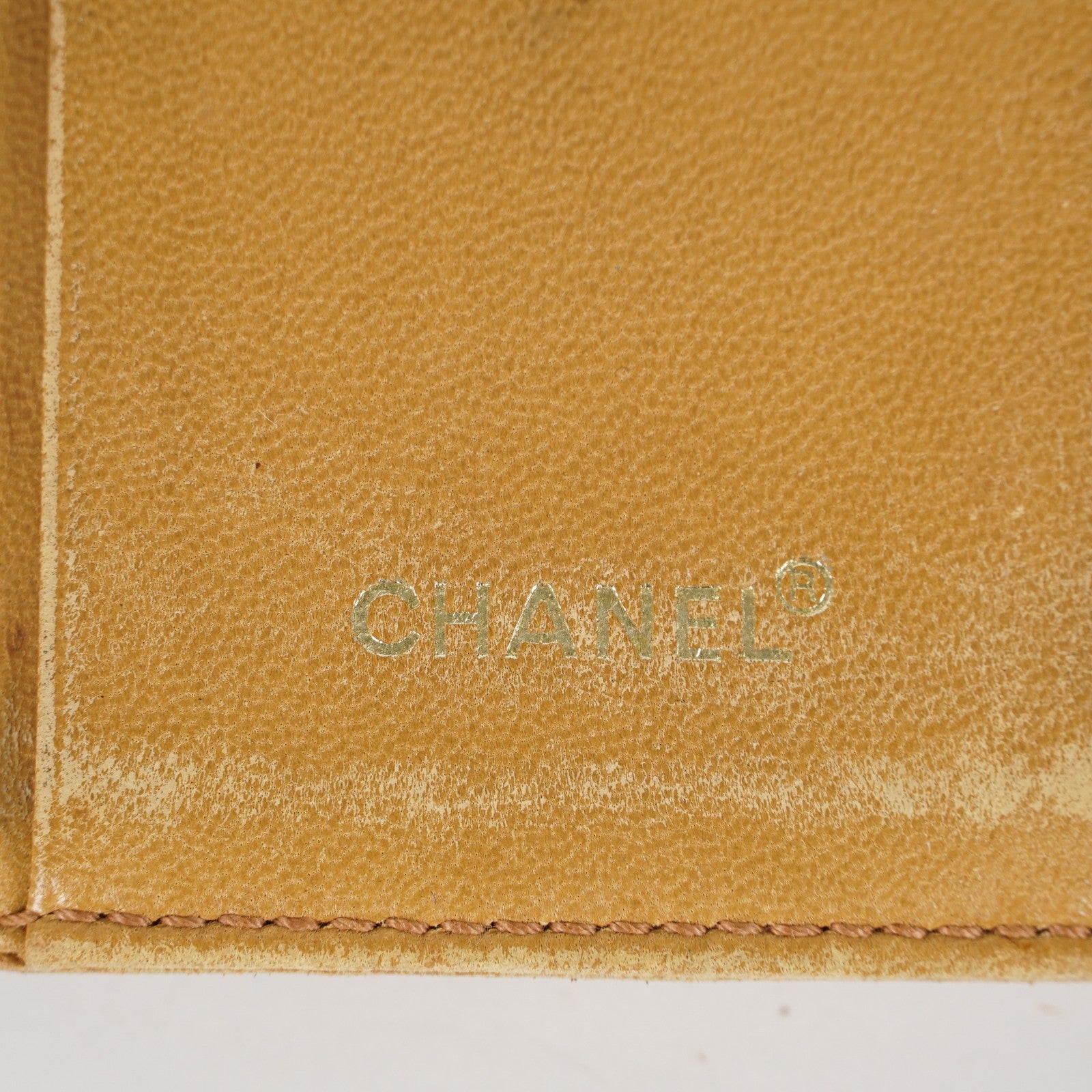 CHANEL Chocolate Bar Lambskin Camel Wallet XY199