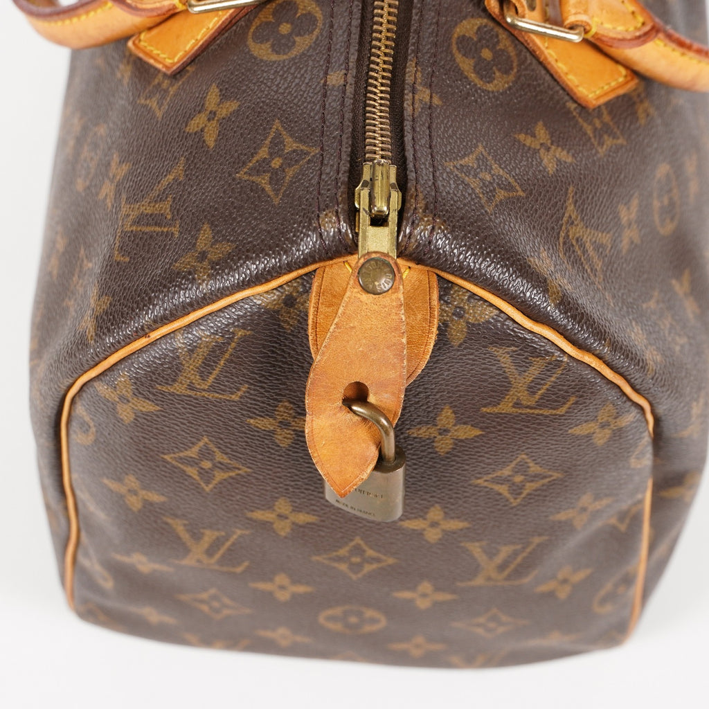 Authentic Louis Vuitton Monogram Speedy 30  Handbag M41526 vintage 05E446380016