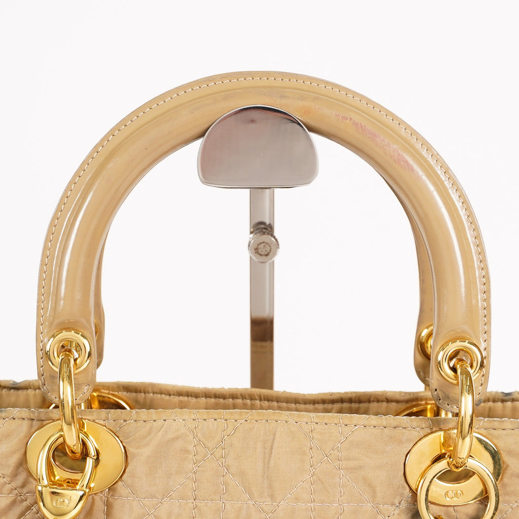 Christian Dior Vintage Lady Dior Bag Cannage Quilt Nylon Medium 02A083946805