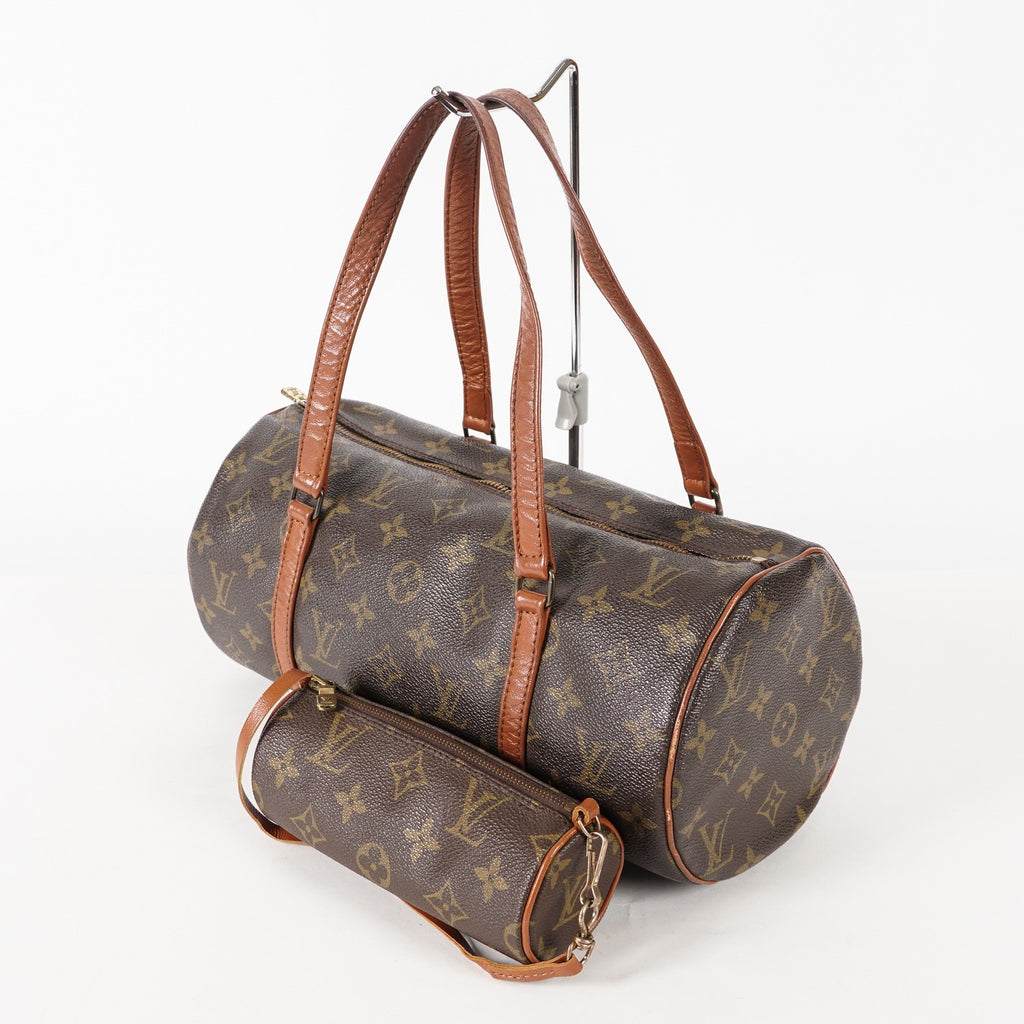Auth LOUIS VUITTON Monogram Papillon 30 M51365 Handbag W/Pouch used 12E145500020
