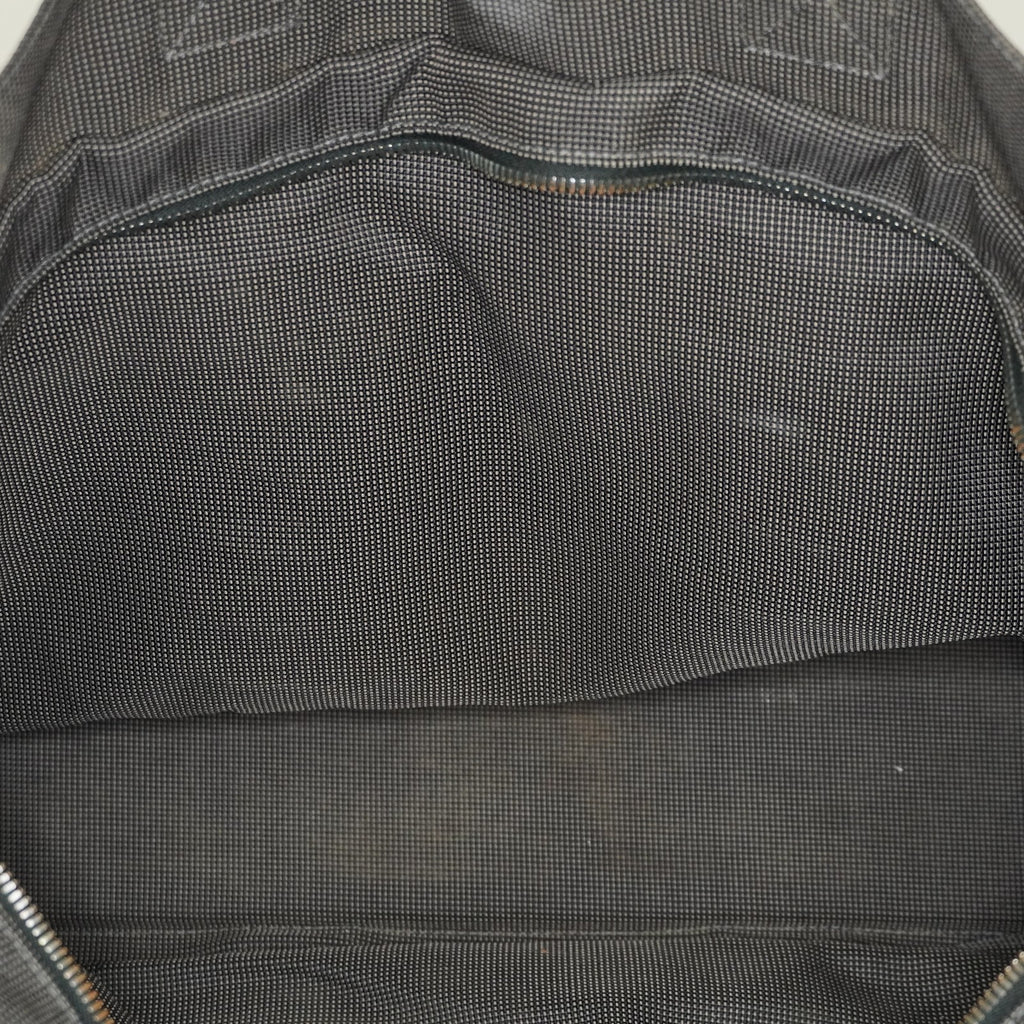 Hermes Fourre Tout Canvas Tote Bag Handbag Satchel Black Grey 04T011199017