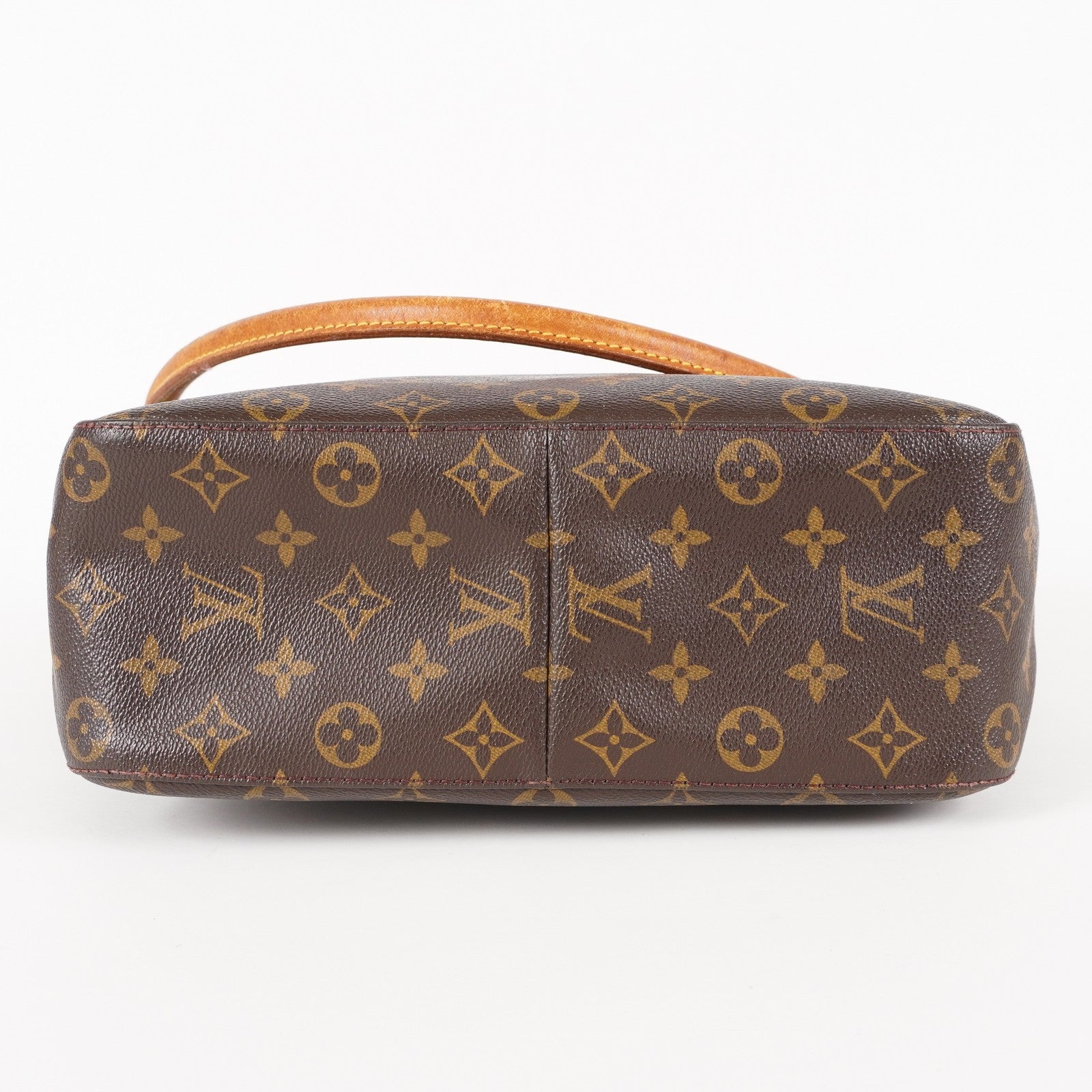 LOUIS VUITTON Looping GM Shoulder Bag Monogram Leather Brown M51145 05E053465029