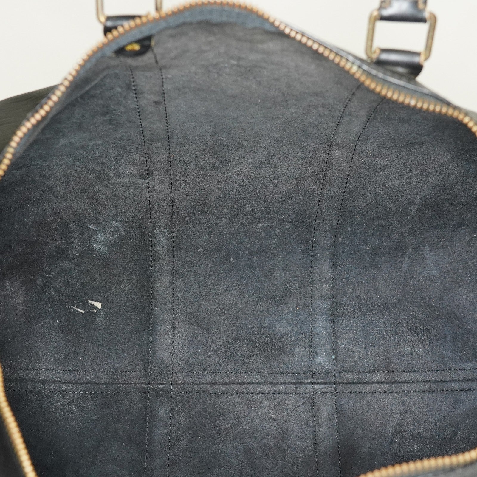 LOUIS VUITTON Epi Keepall 50 Boston Bag Black M42962 LV Auth 05E173960016