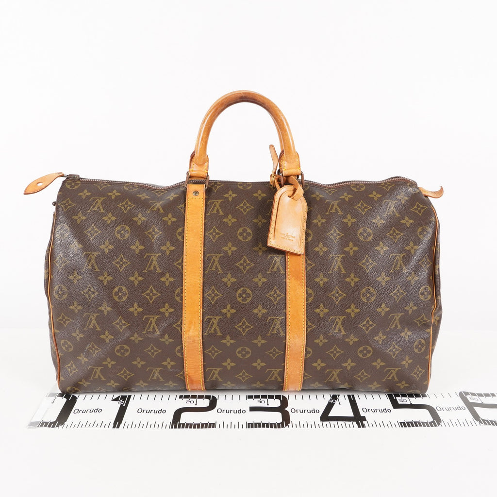 LOUIS VUITTON Keepall 50 Monogram Boston Bag Brown vintage M41426 06E593775204