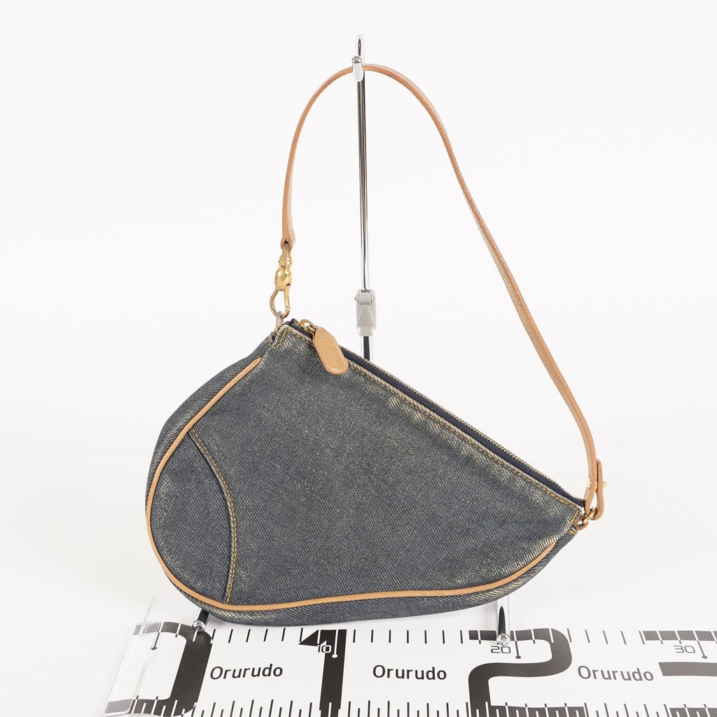 Christian Dior Trotter Blue Denim Mini Saddle Bag 02A115548405