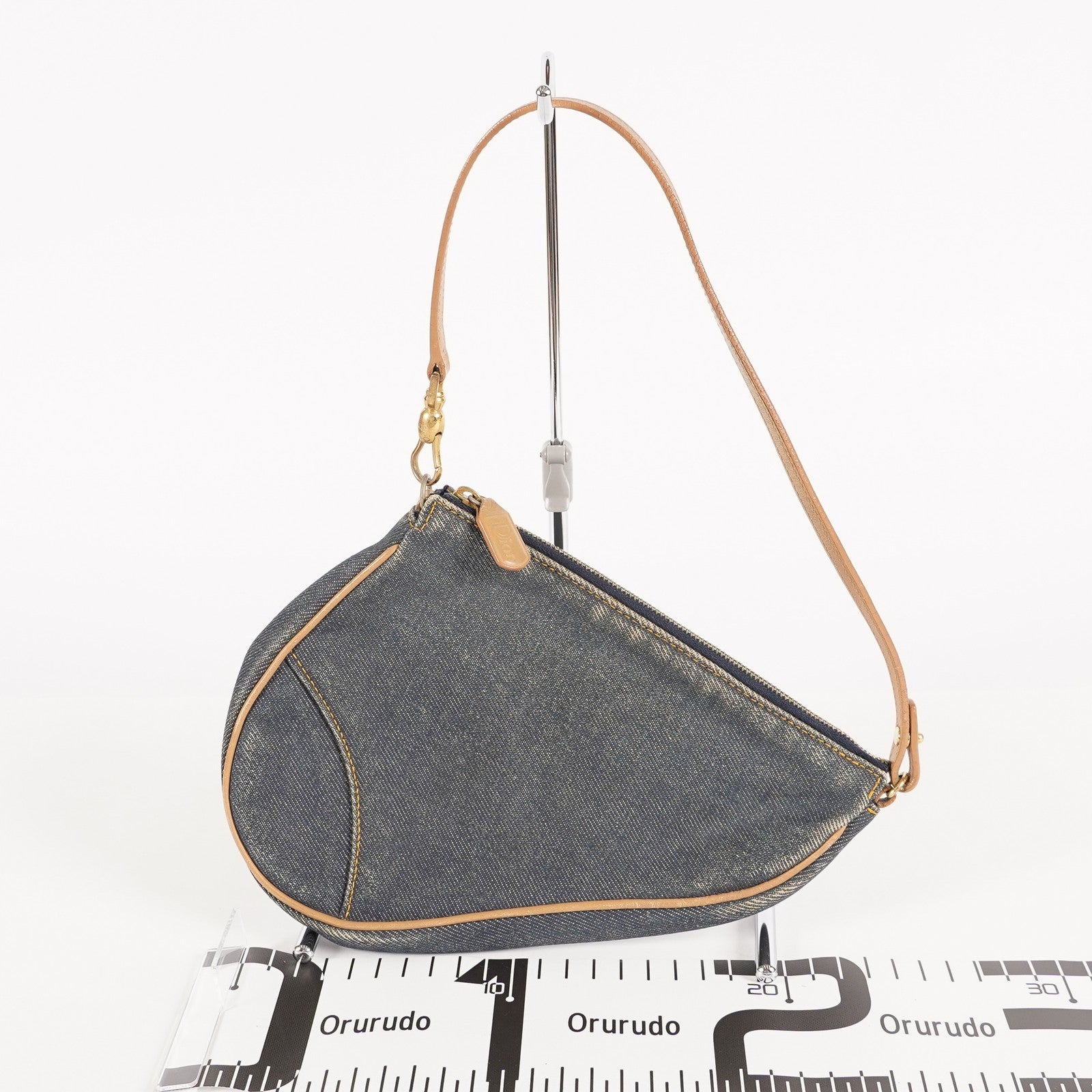 Christian Dior Trotter Blue Denim Mini Saddle Bag 02A115548405