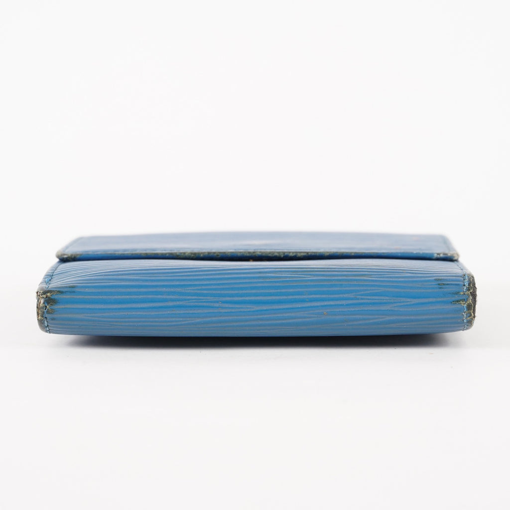 Louis Vuitton Blue Epi Leather Elise Compact Wallet  XY215