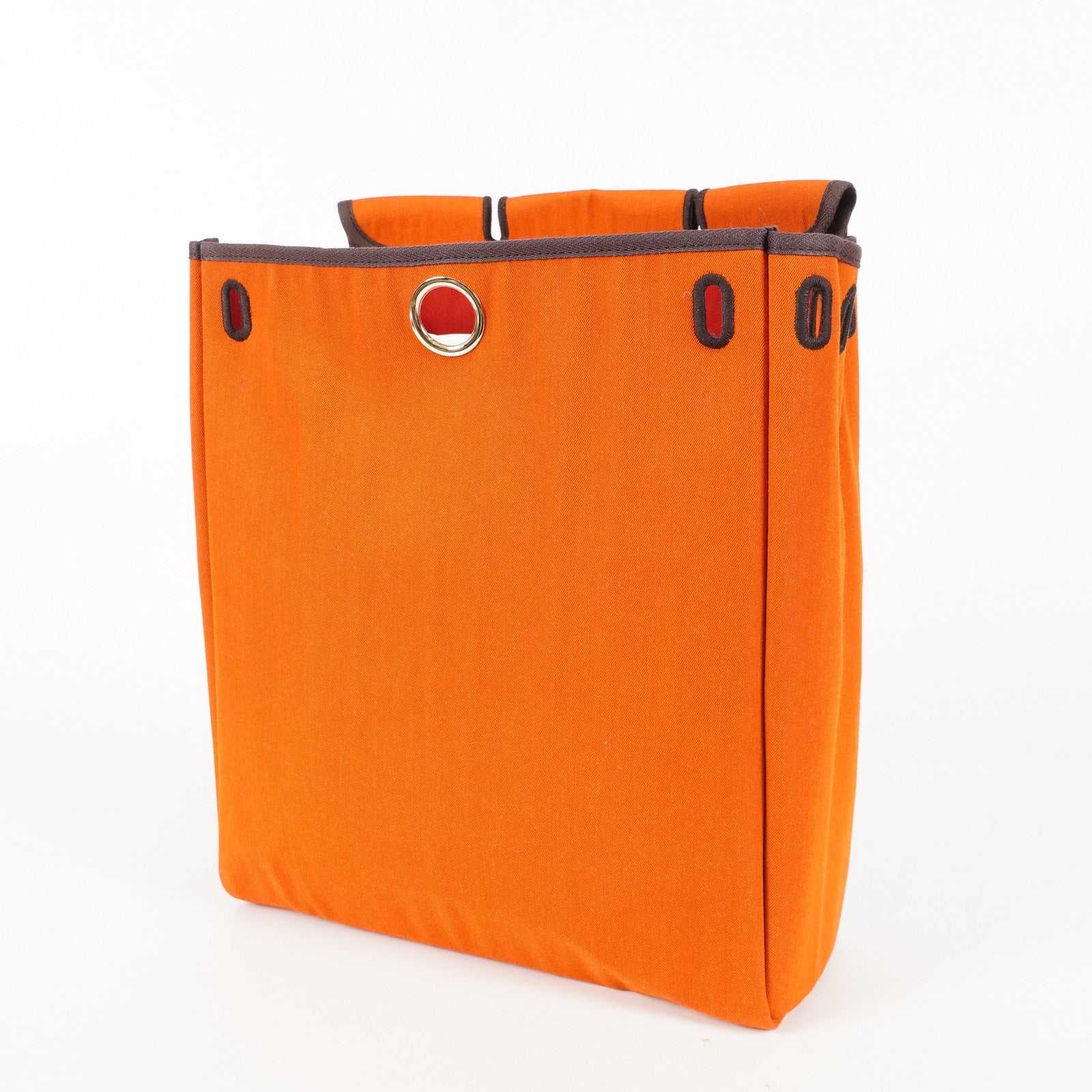 Hermes Brick RedMoka Toile Canvas and Vache Hunter Herbag 31 Bag 05E346352529