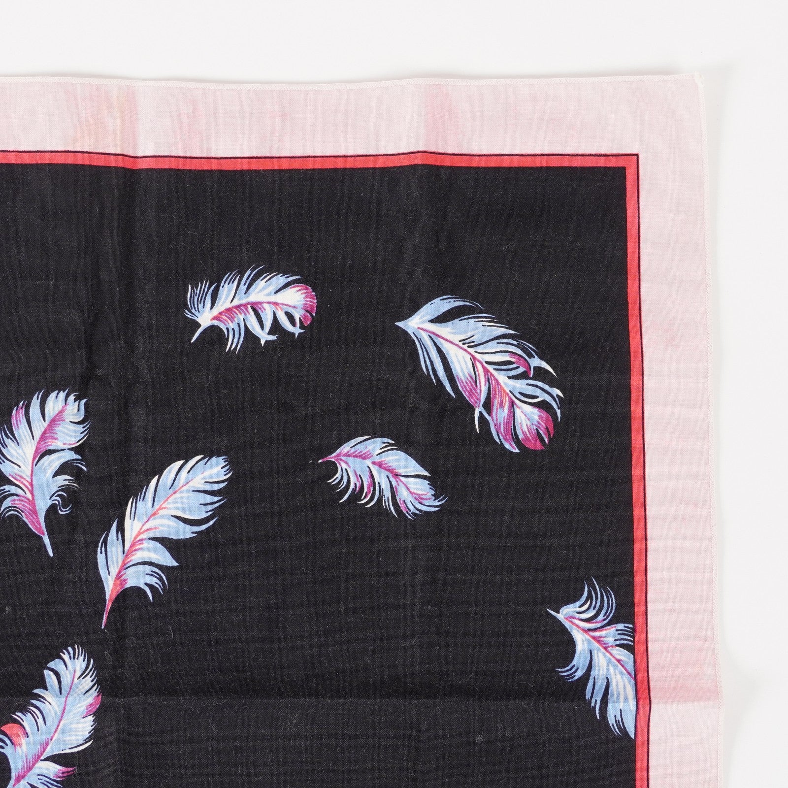 Hermes Carre 45 100% Cotton Napkin, Black with Blue, 03E13825017