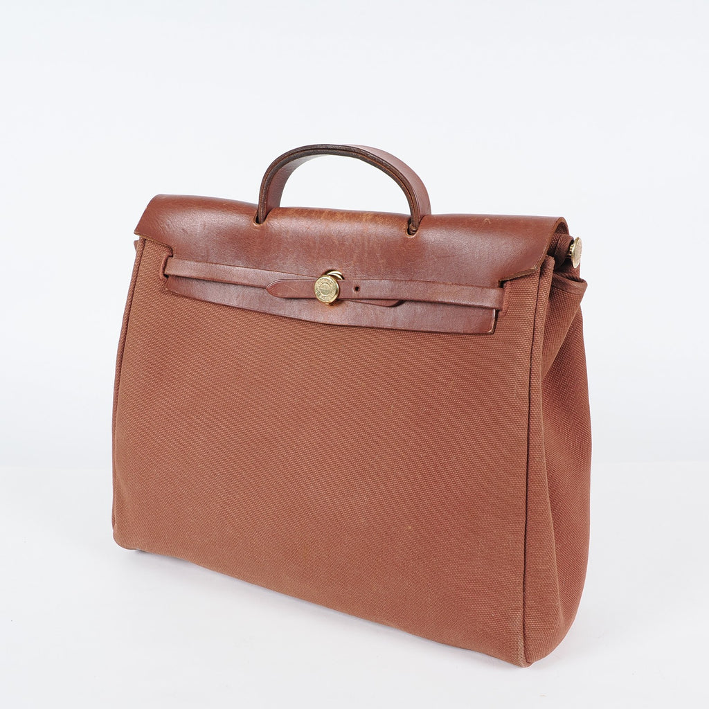 Hermes Herbag 39 Canvas Leather Handbag 04A114400006
