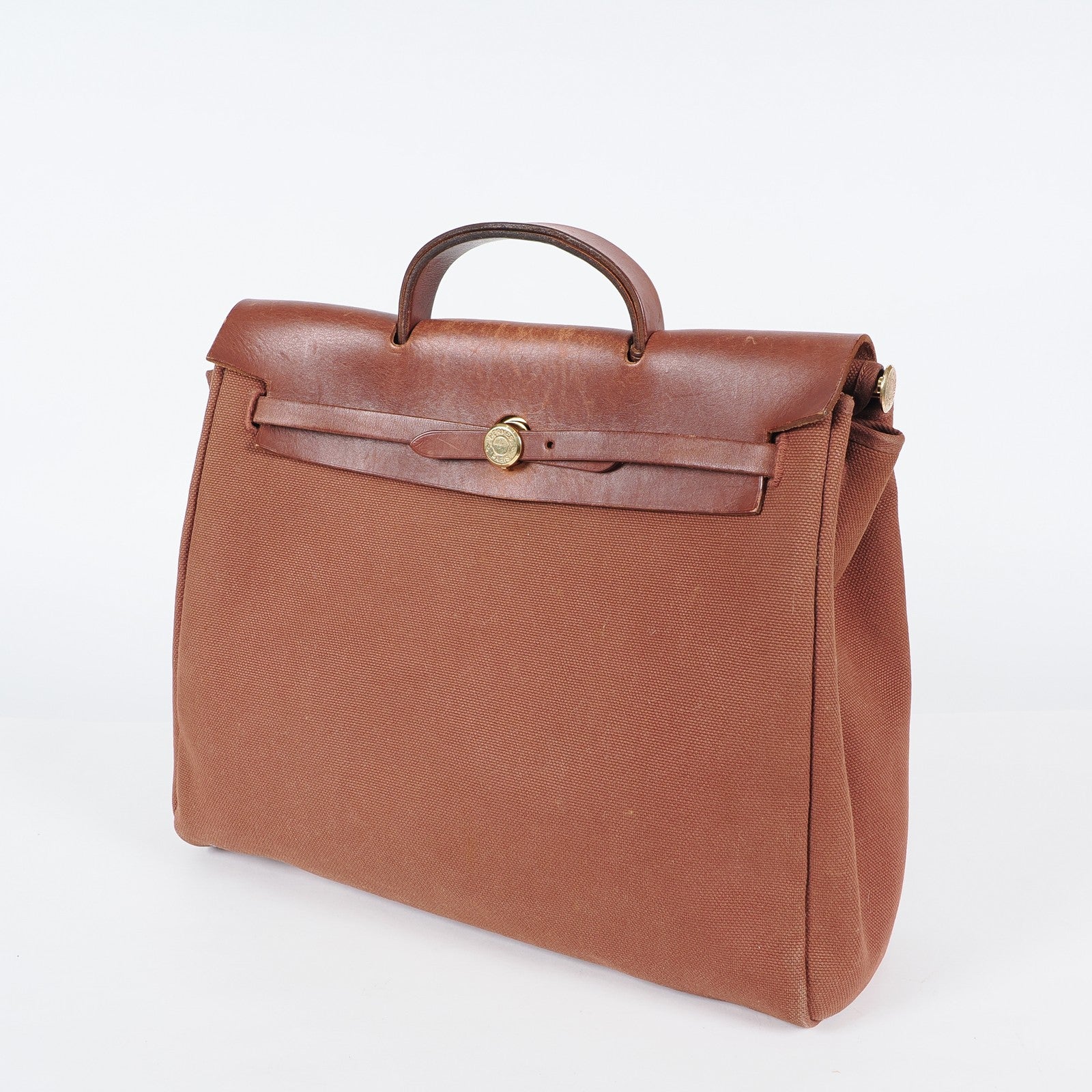 Hermes Herbag 39 Canvas Leather Handbag 04A114400006