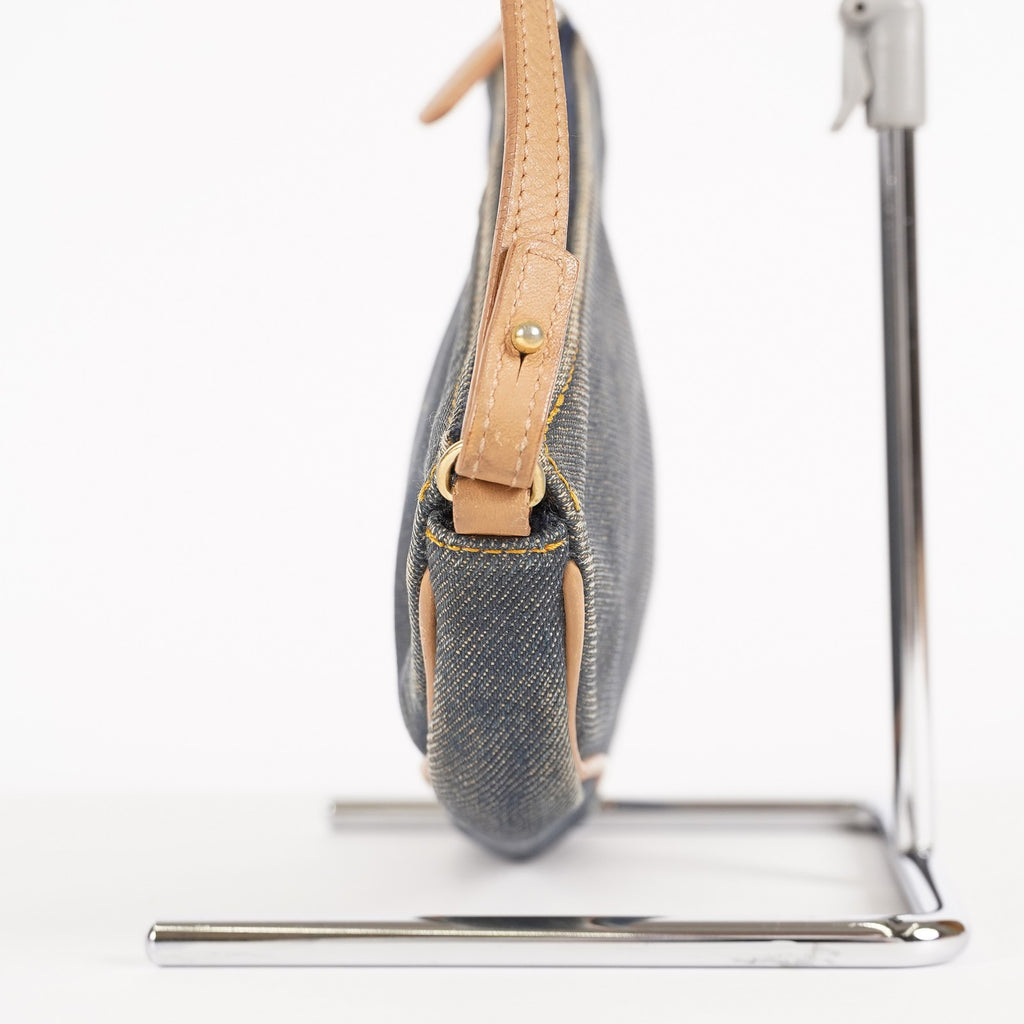 Christian Dior Trotter Blue Denim Mini Saddle Bag 02A115548405