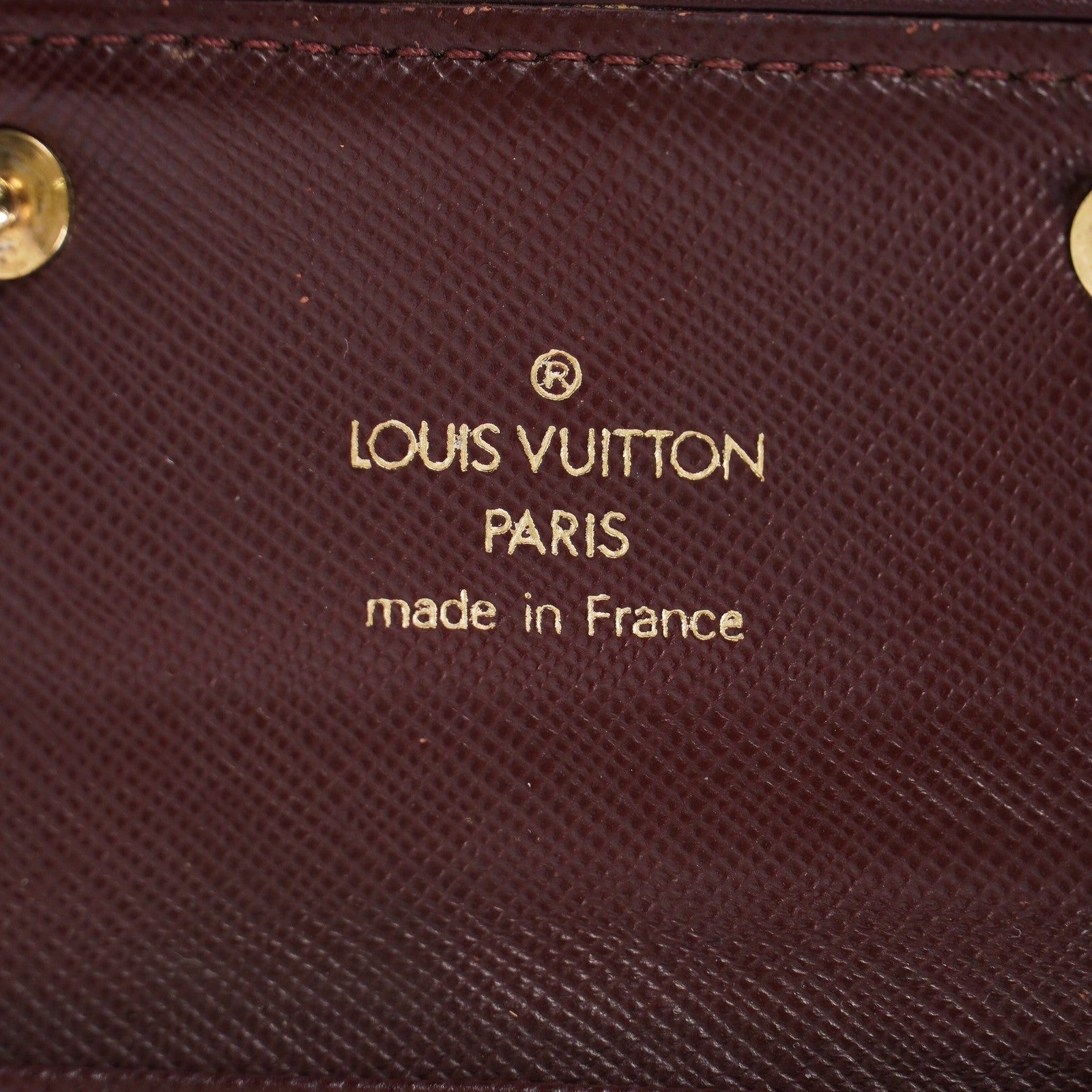 Auth Louis Vuitton Monogram Fabric & Leather Ring Key Case Key Holder  XY213