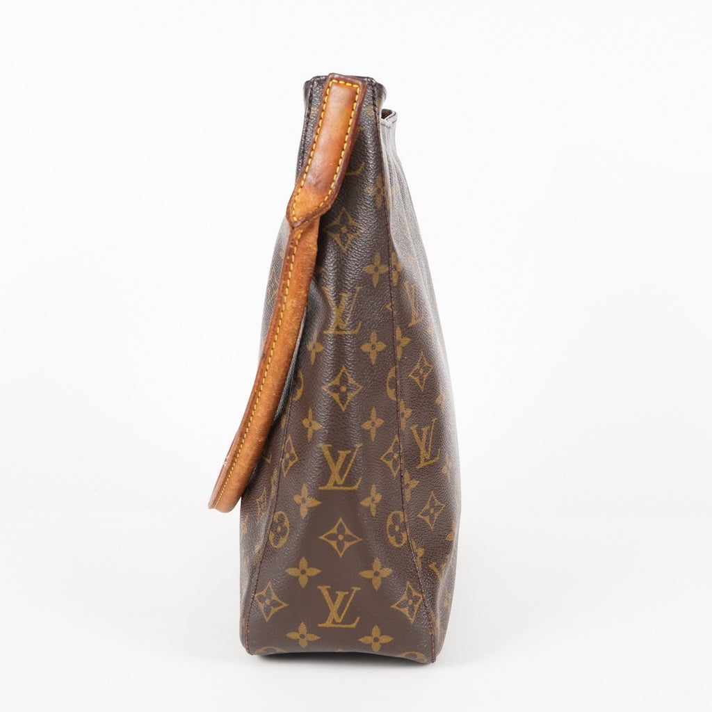 LOUIS VUITTON Looping GM Shoulder Bag Monogram Leather Brown M51145 05E053465029