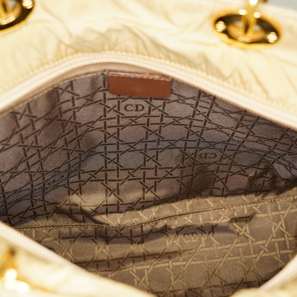 Christian Dior Vintage Lady Dior Bag Cannage Quilt Nylon Medium 02A083946805