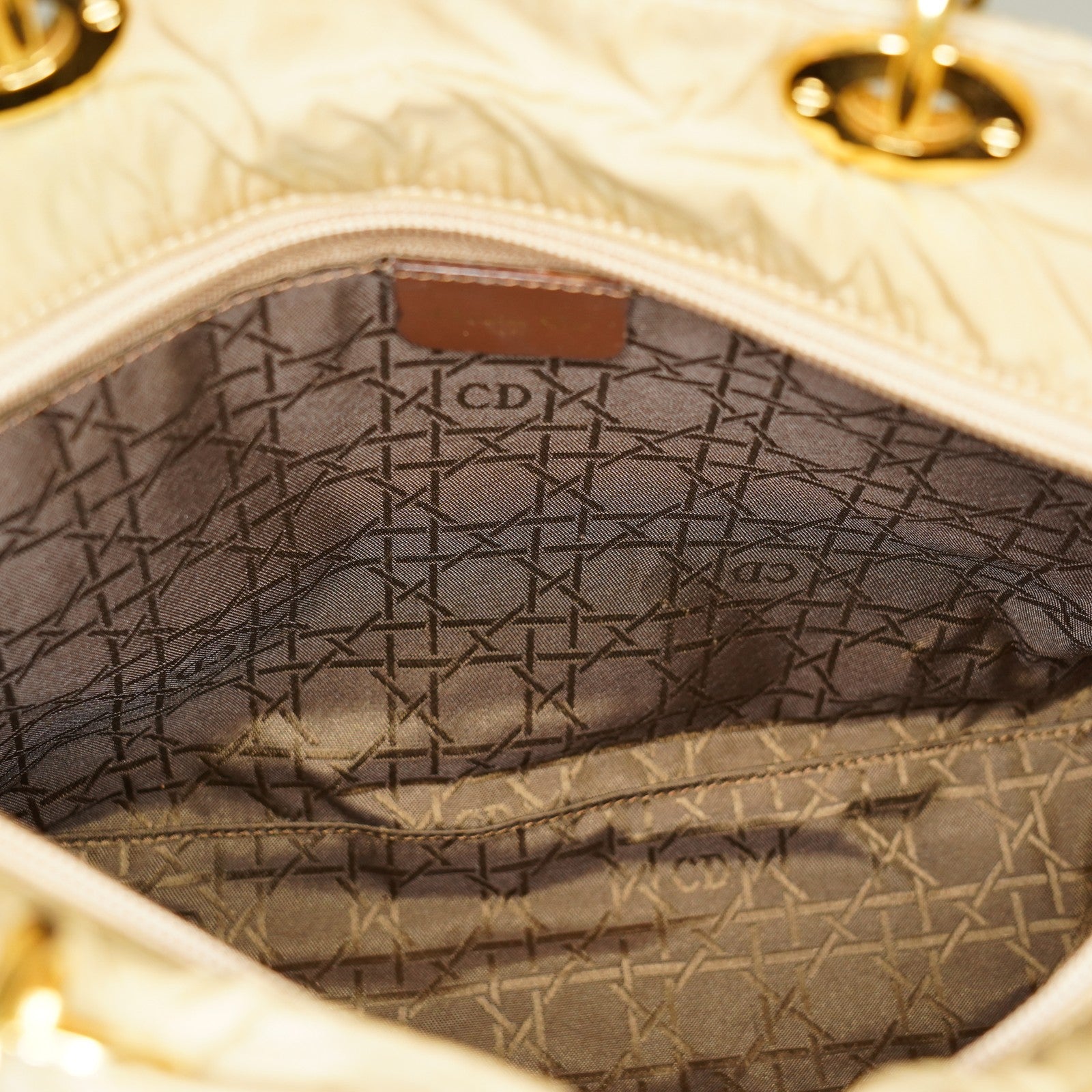 Christian Dior Vintage Lady Dior Bag Cannage Quilt Nylon Medium 02A083946805