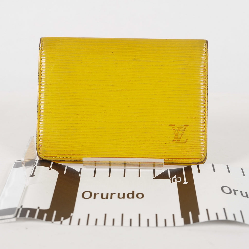 LOUIS VUITTON SARAH PORTE FEUILLE YELLOW OCHRE EPI LEATHER LONG WALLET XY216
