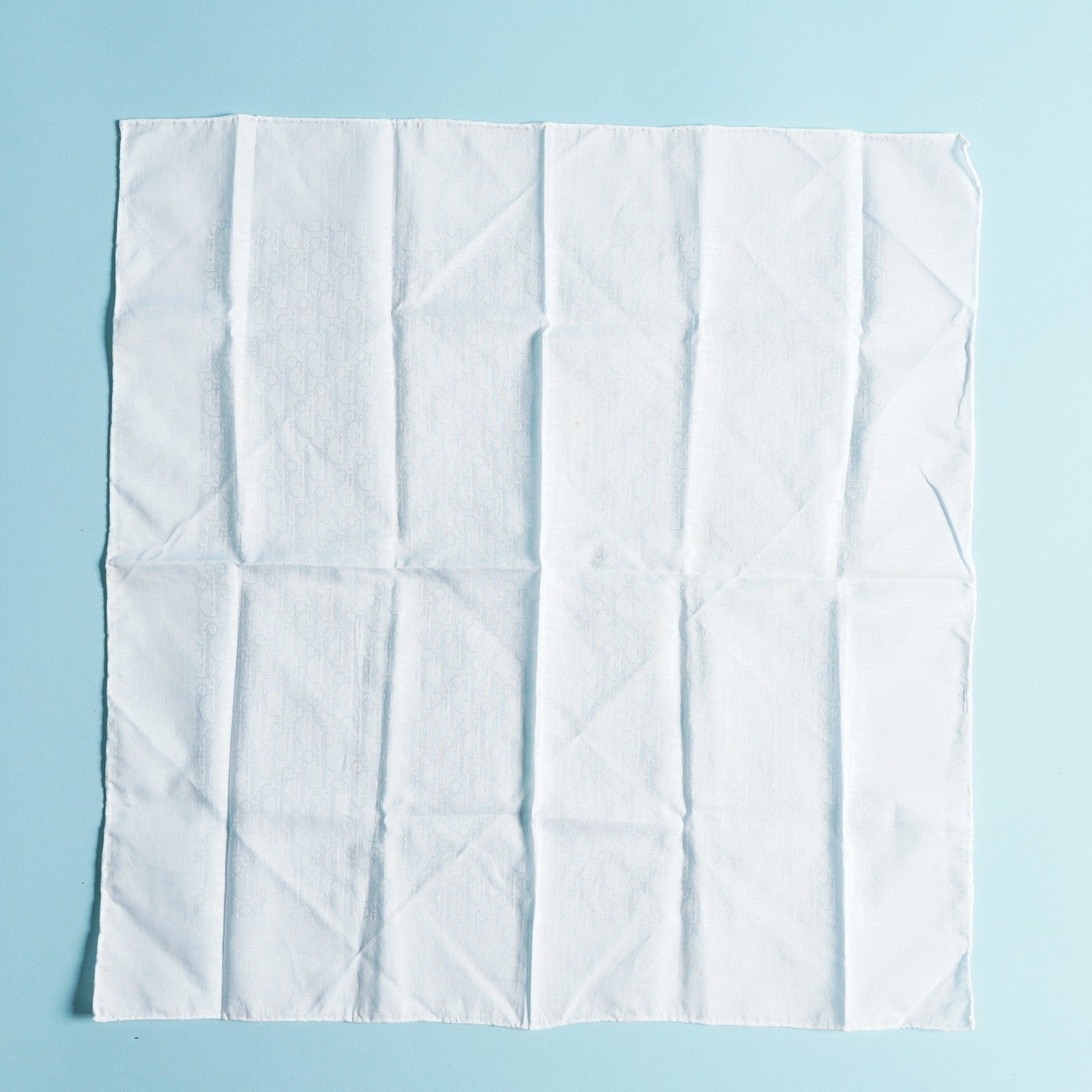 CHRISTIAN DIOR *Formal White Scarf Handkerchief 48cm XY209
