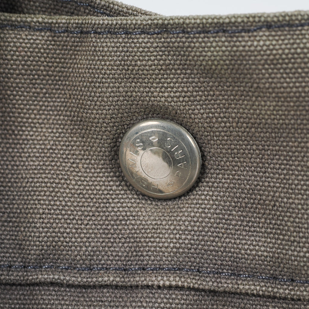 HERMES Fourre Tout Tote PM - Gray Cream Orange Canvas None Tote Bag 04A09825007