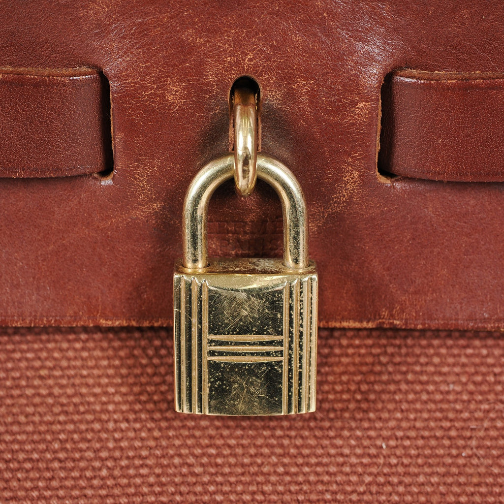 Hermes Herbag 39 Canvas Leather Handbag 04A114400006