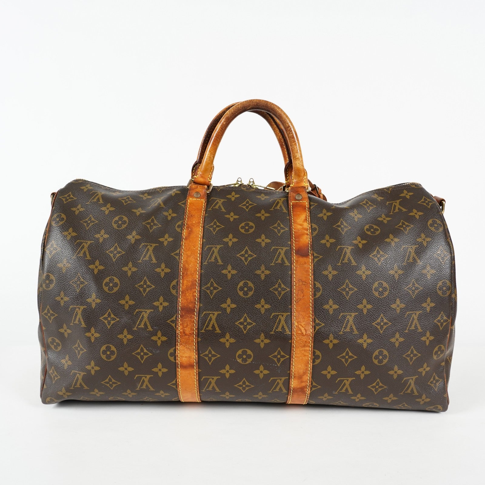 LOUIS VUITTON Keepall 50 M41426 Monogram Boston Bag Brown vintage 03T083900006