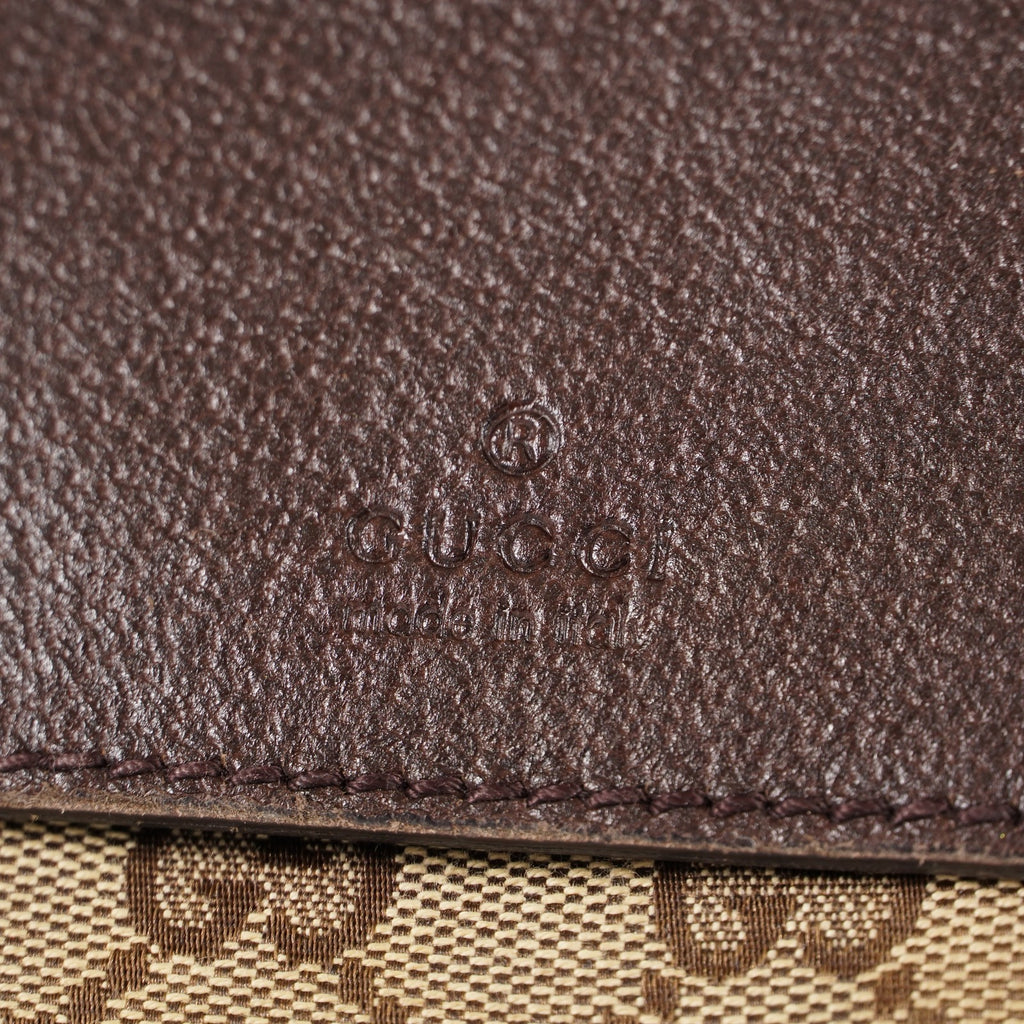 Auth GUCCI GG canvas Fanny Pack Bum Bag waist pouch sherry line 01E072970021