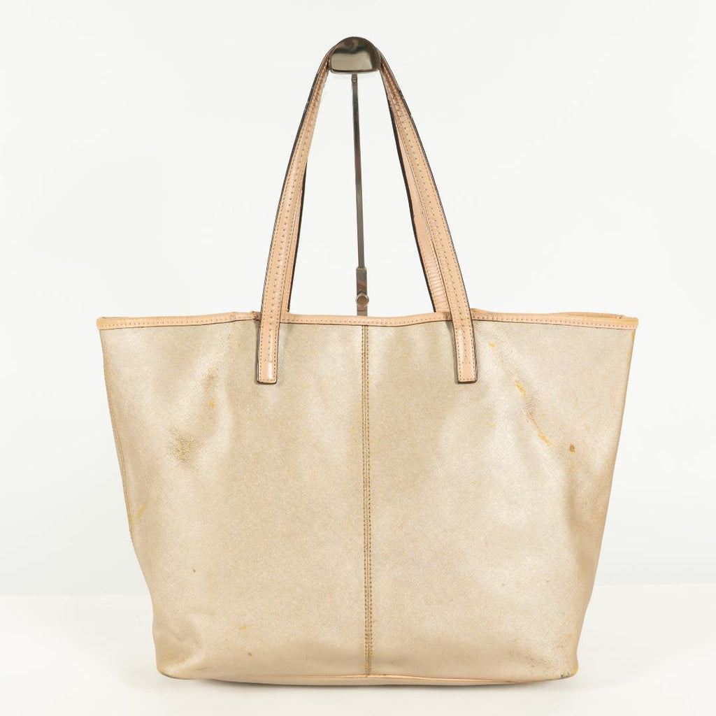 COACH handbag gold beige leather Simple design With  long strap  Tariff included