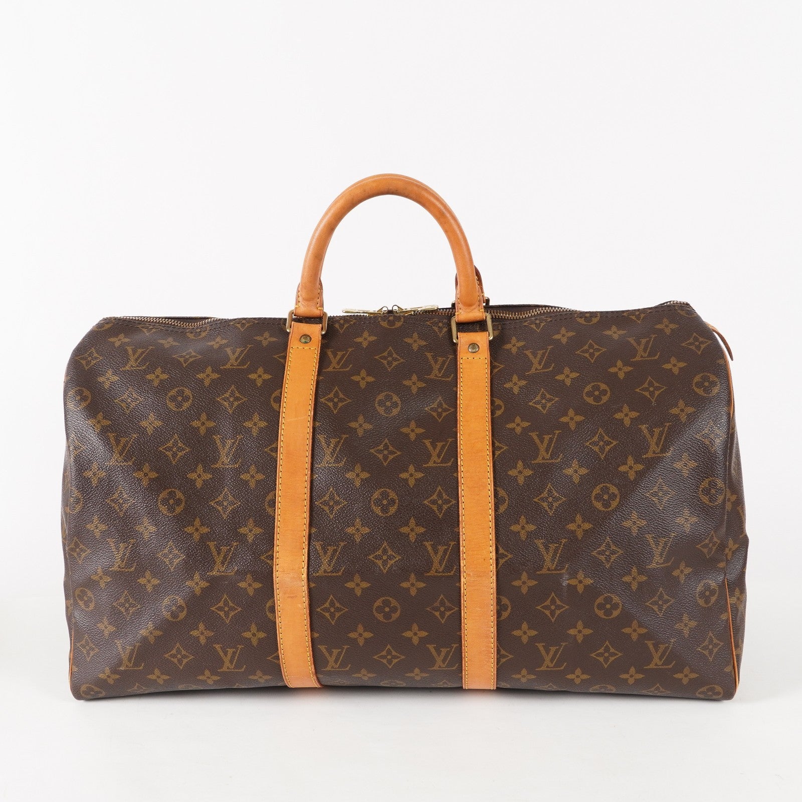 LOUIS VUITTON Keepall 50 M41426 Monogram Boston Bag vintage Brown 03E326820011