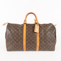 LOUIS VUITTON Keepall 50 Monogram Boston Bag Brown vintage M41426 06E593775204