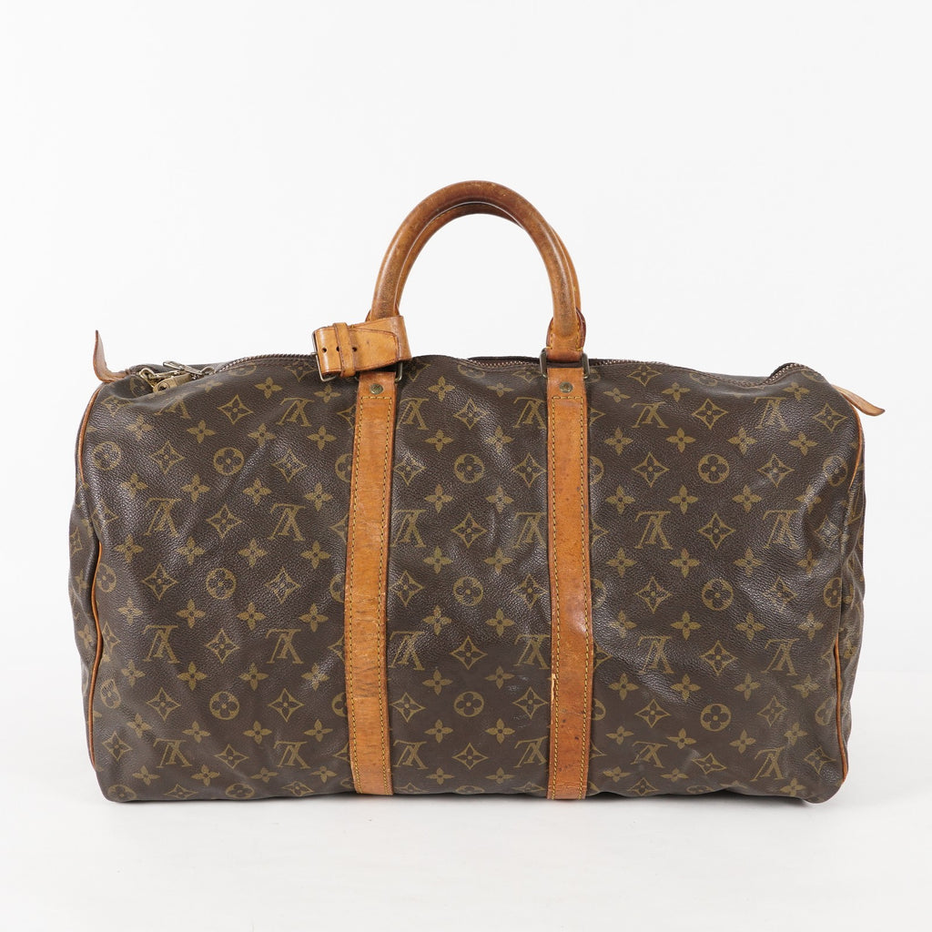 LOUIS VUITTON Keepall 50 M41426 Monogram Boston Bag Brown vintage 01E143520022