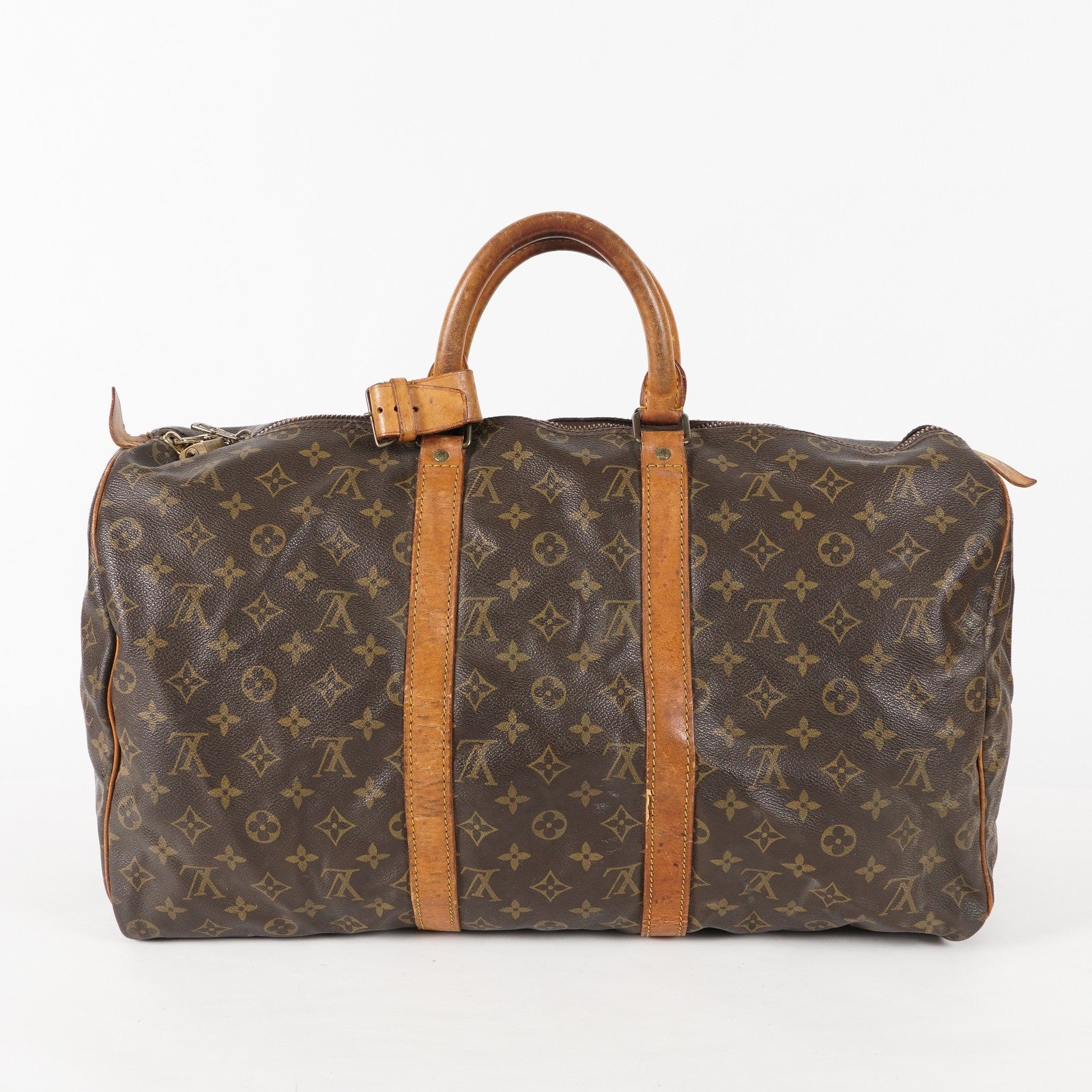 LOUIS VUITTON Keepall 50 M41426 Monogram Boston Bag Brown vintage 01E143520022