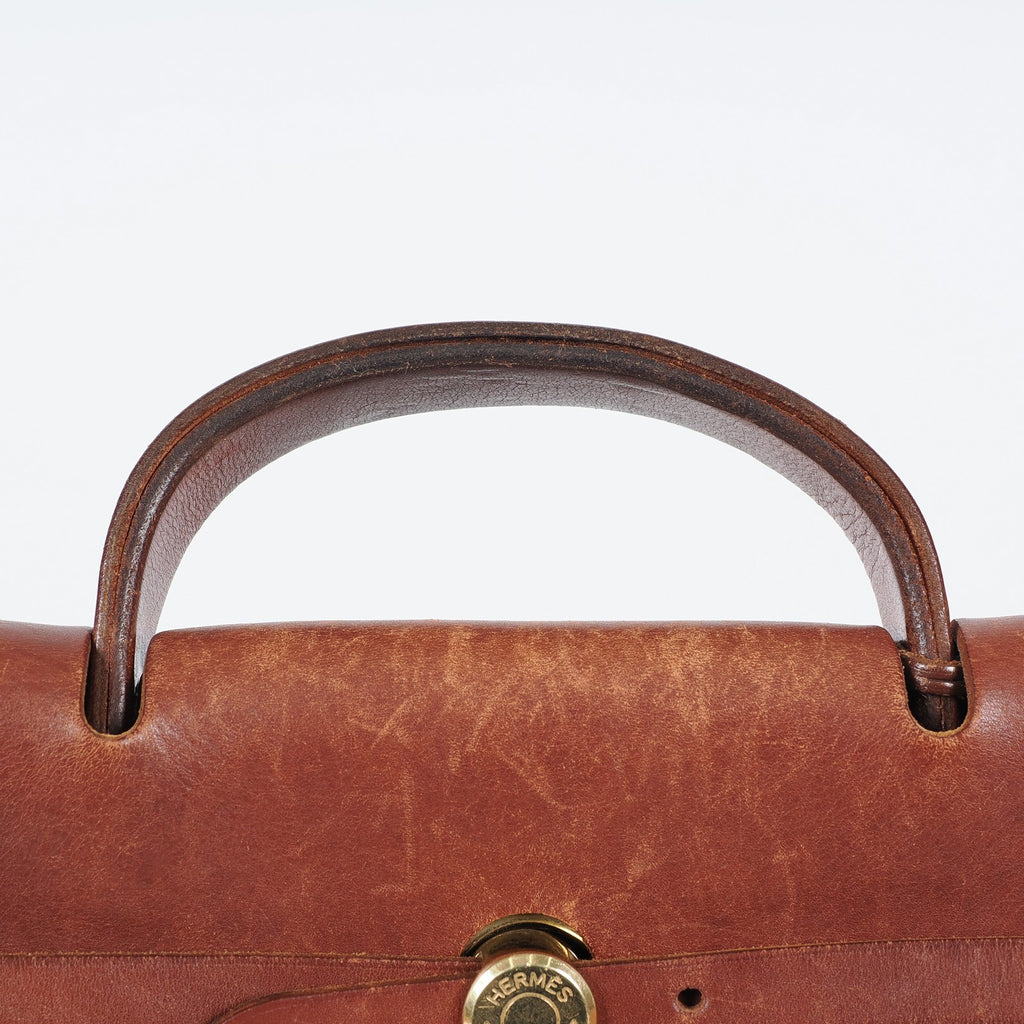 Hermes Herbag 39 Canvas Leather Handbag 04A114400006