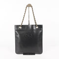 CHANEL Vintage Quilted CC Logo Jersey Chain Flat Shoulder Tote Bag 05E216352529
