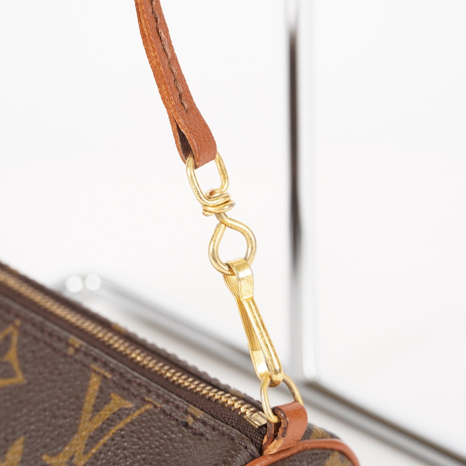 LOUIS VUITTON Monogram Papillon Pouch LV Auth vintage 05E542090016
