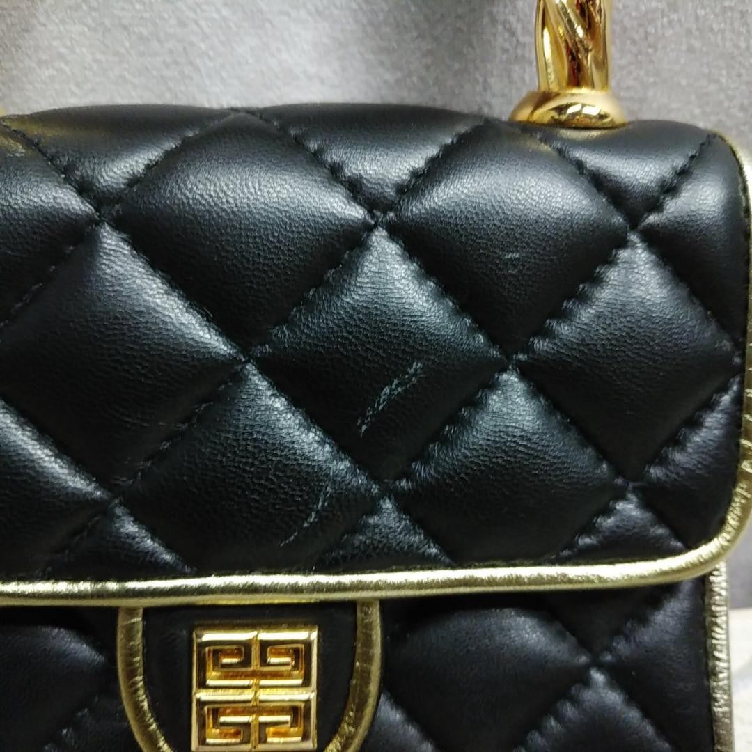 Tariff included Givenchy Mini Handbag Matelasse Quilted Bag Black 06M013500013