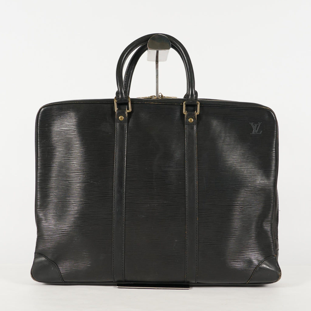 Louis Vuitton Porte Documan Voignage Business Bag Briefcase black XY58