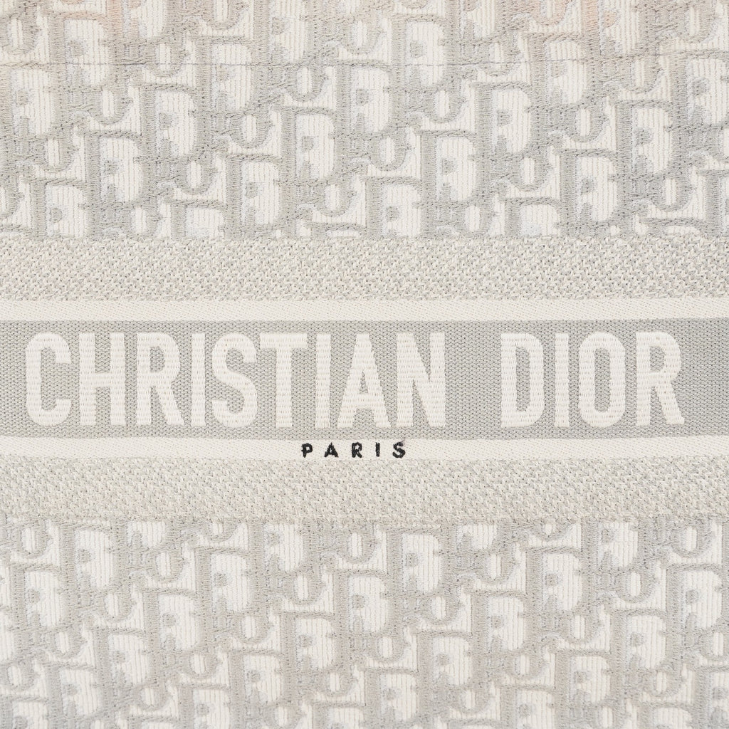 Christian Dior Book Tote Toile de Jouy Beige Gray Canvas Bag used 02E207260003