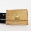 CHANEL Chocolate Bar Lambskin Camel Wallet XY199