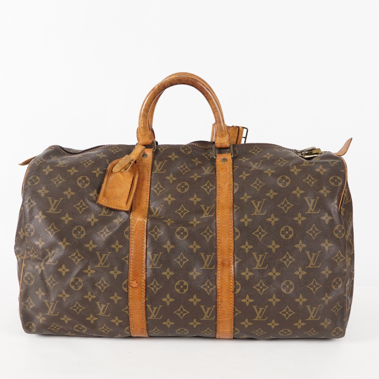 LOUIS VUITTON Keepall 50 M41426 Monogram Boston Bag Brown vintage 01E143520022