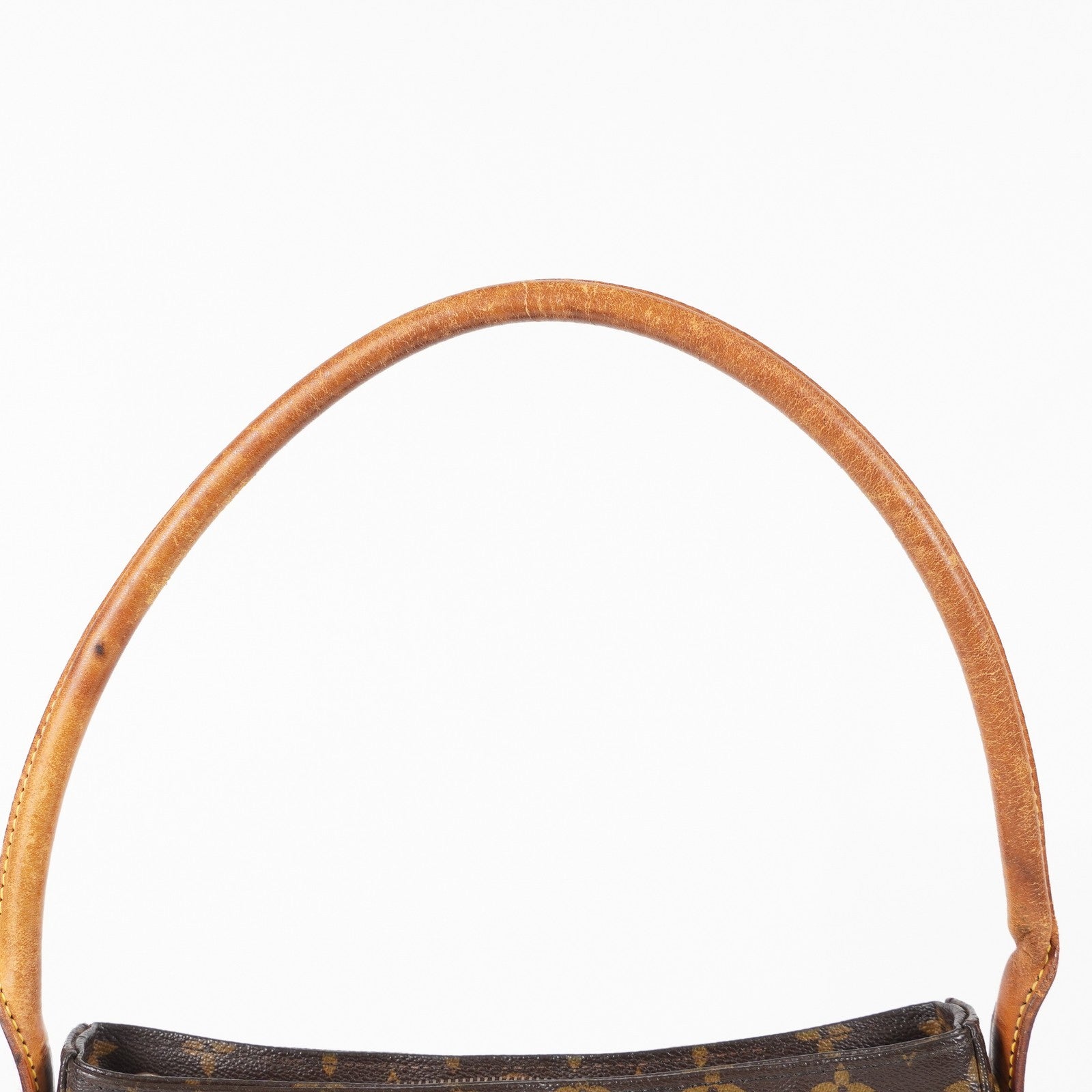 LOUIS VUITTON Looping GM Shoulder Bag Monogram Leather Brown M51145 05E053465029