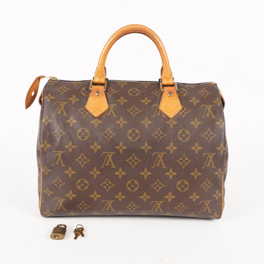 Authentic Louis Vuitton Monogram Speedy 30  Handbag M41526 vintage 05E236237029