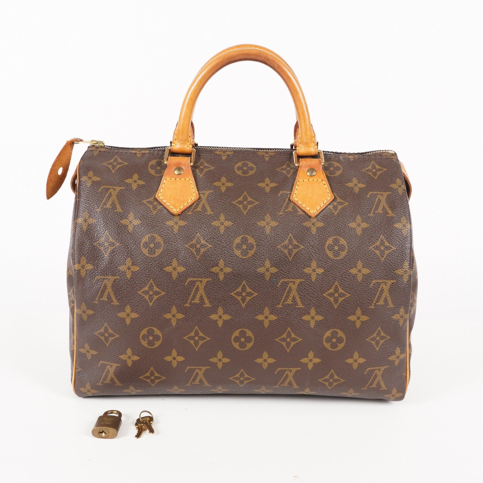 Authentic Louis Vuitton Monogram Speedy 30  Handbag M41526 vintage 05E236237029