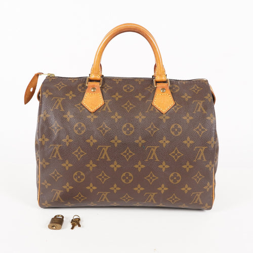 Authentic Louis Vuitton Monogram Speedy 30  Handbag M41526 vintage 05E236237029