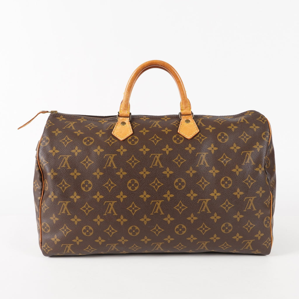 Authentic Louis Vuitton Monogram Speedy 40 Hand Boston Bag M41522 03E256050002