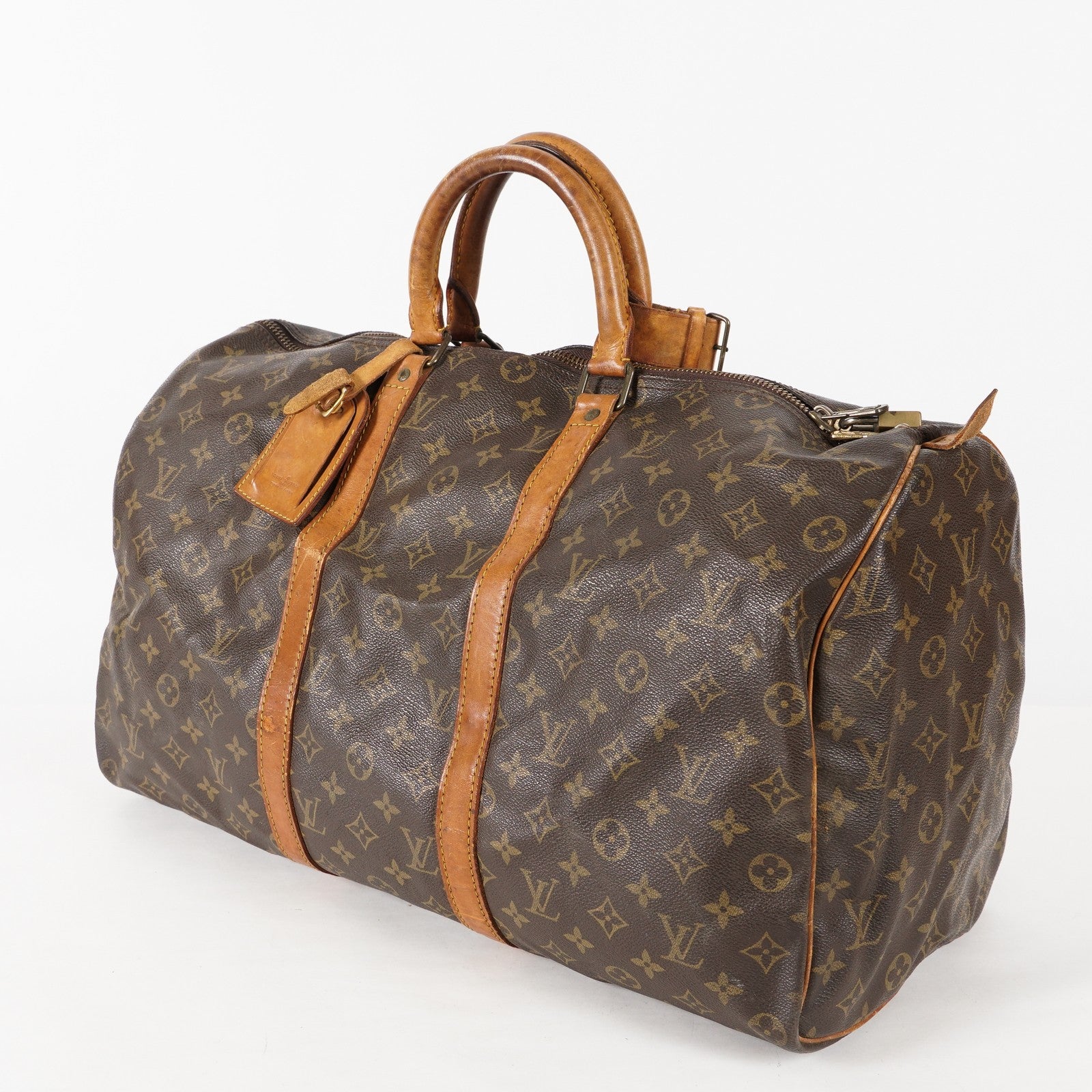 LOUIS VUITTON Keepall 50 M41426 Monogram Boston Bag Brown vintage 01E143520022