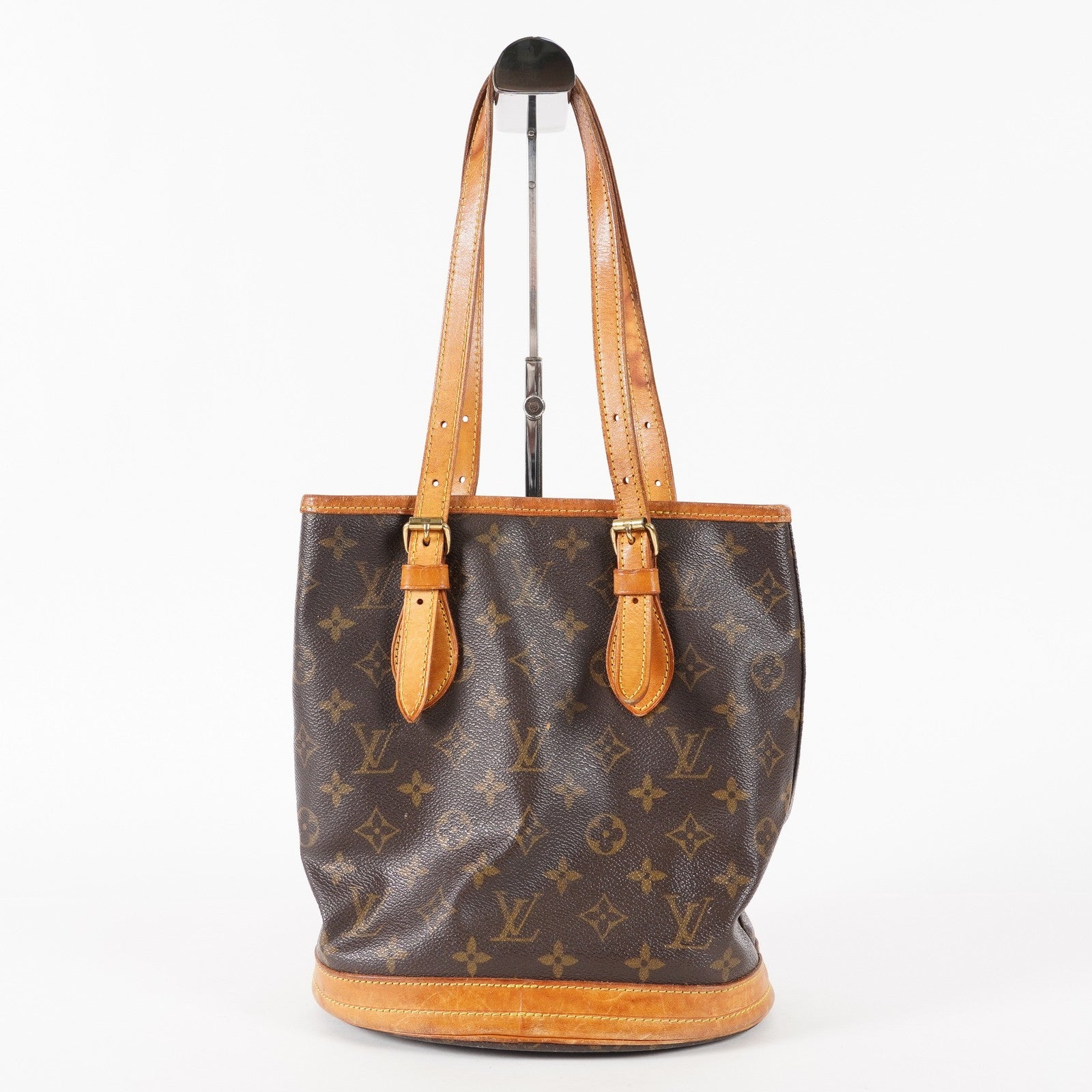 Authentic Louis Vuitton Monogram Bucket PM Shoulder Tote Bag M42238 02E242640018