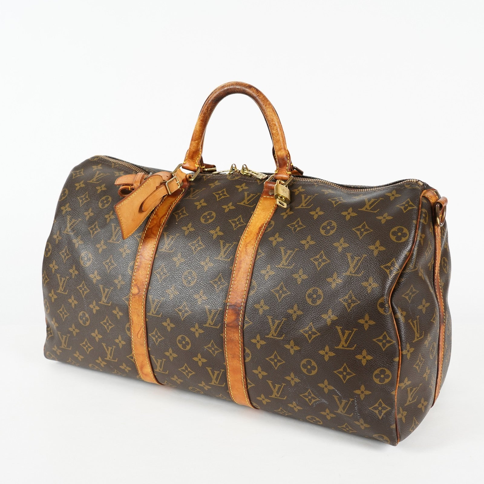 LOUIS VUITTON Keepall 50 M41426 Monogram Boston Bag Brown vintage 03T083900006