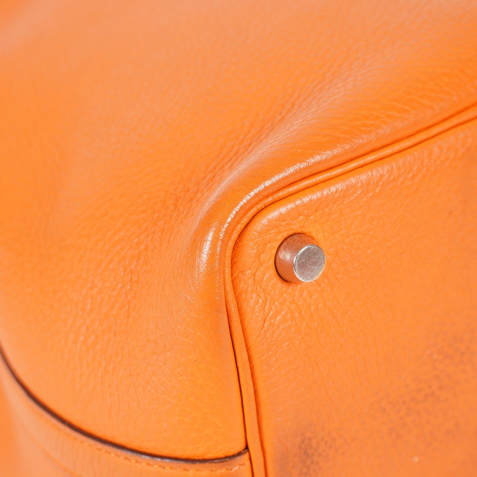 HERMES Picotin PM 18 Taurillon Clemence Orange Handbag Bag 05E0119250016