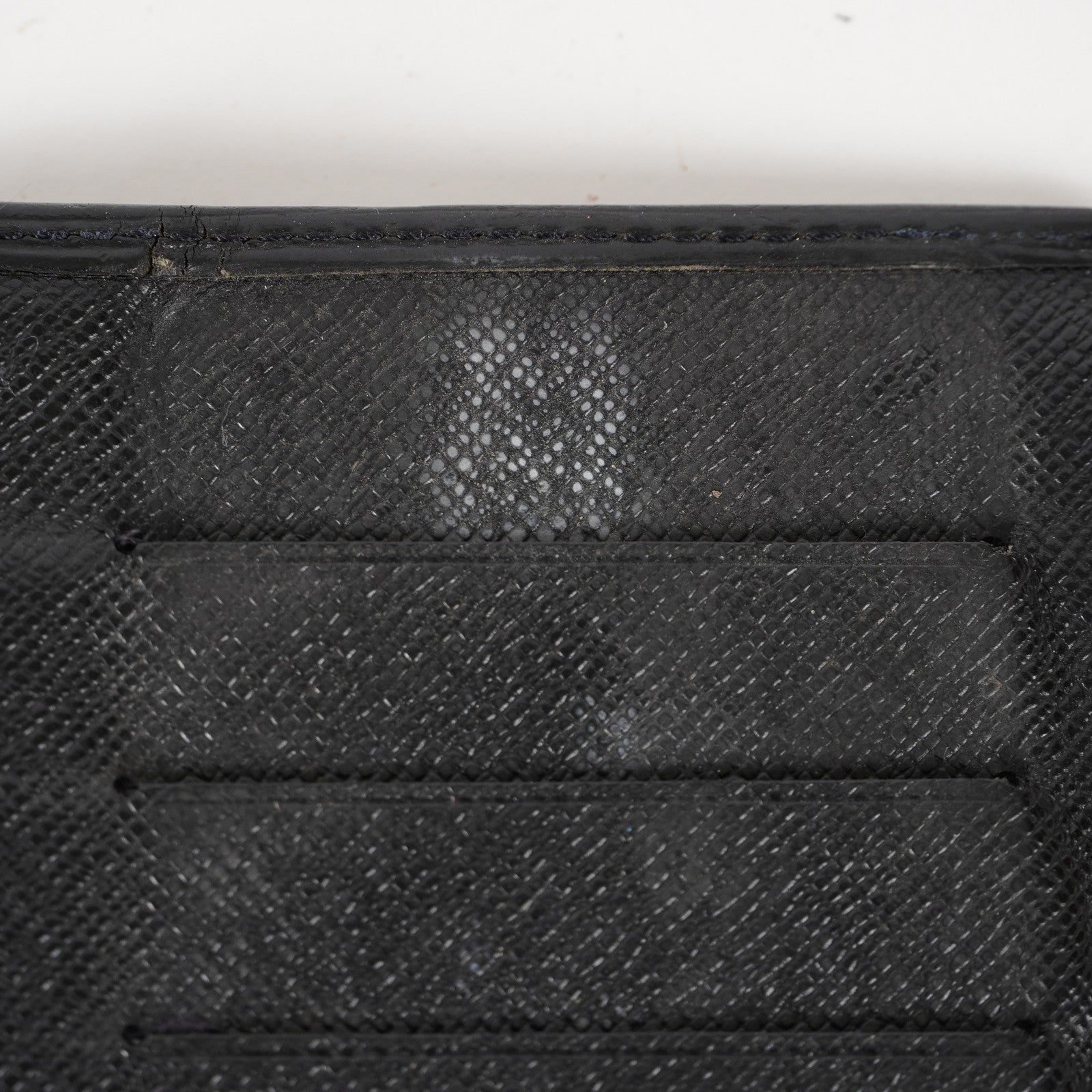 Louis Vuitton LV Long Wallet Portefeuille Brazza M63382 Black Epi Auth XY214